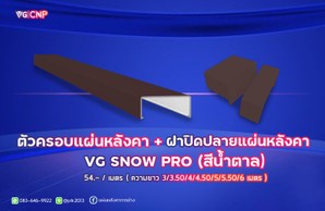 ตัวครอบแผ่นหลังคาVGSNOWPRO(สีน้ำตาล)แก้
