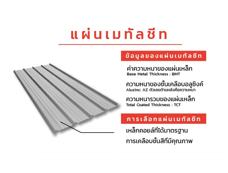 เมทัลชีทคุณสมบัติ