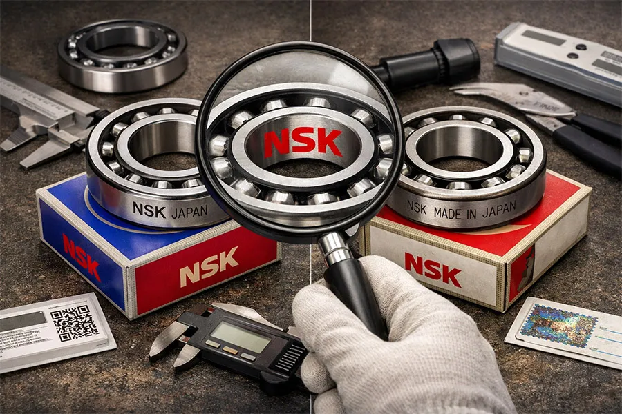 วิธีตรวจสอบ-NSK-Bearing-ของแท้-เทียบของแท้กับของปลอม