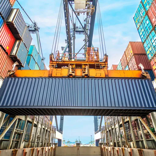 cargo-container-at-dock-being-moved