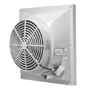 Filtered wall exhaust outlet fans