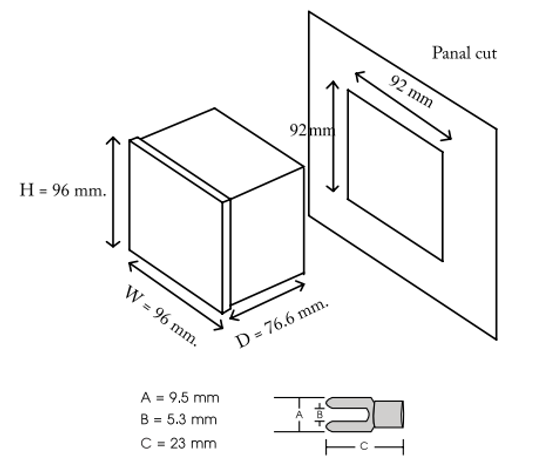 1 Phase Volt-Amp-Hertz Meter With RS-485