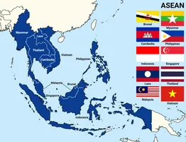 MapandflagofASEANcountries