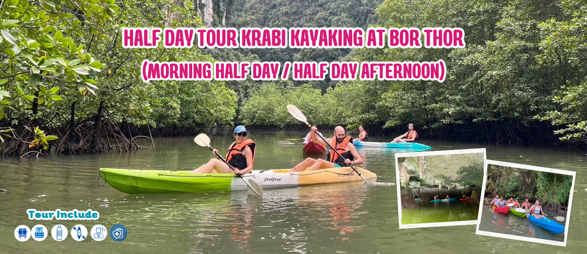 Krabi kayaking tour krabi krayaking at Ban bo Tho krabi kayaking sea