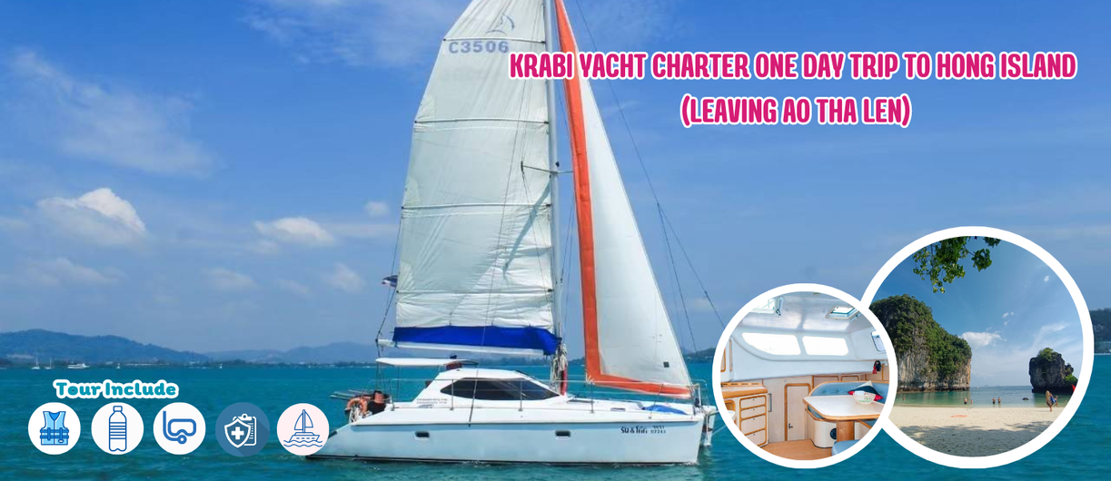 KrabiYachtCharterOnedaytriptoHongIsland(LeavingAoThaLen)