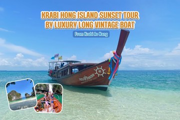 KrabiHongIslandSunsetTourByLuxuryLongVintageBoat