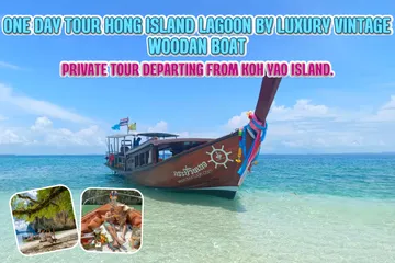 OnedaytourHongislandlagooByluxuryvintagewoodanboat