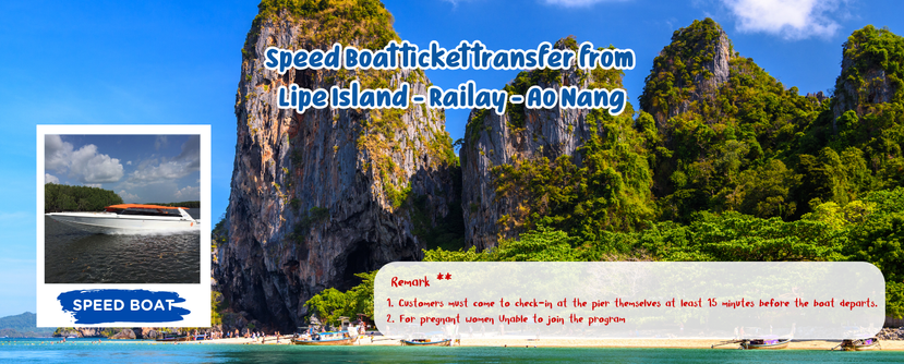 SpeedBoattickettransferfromLipeIsland-Railay-AoNang