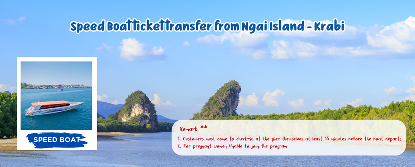 SpeedBoattickettransferfromNgaiIsland-Krabi