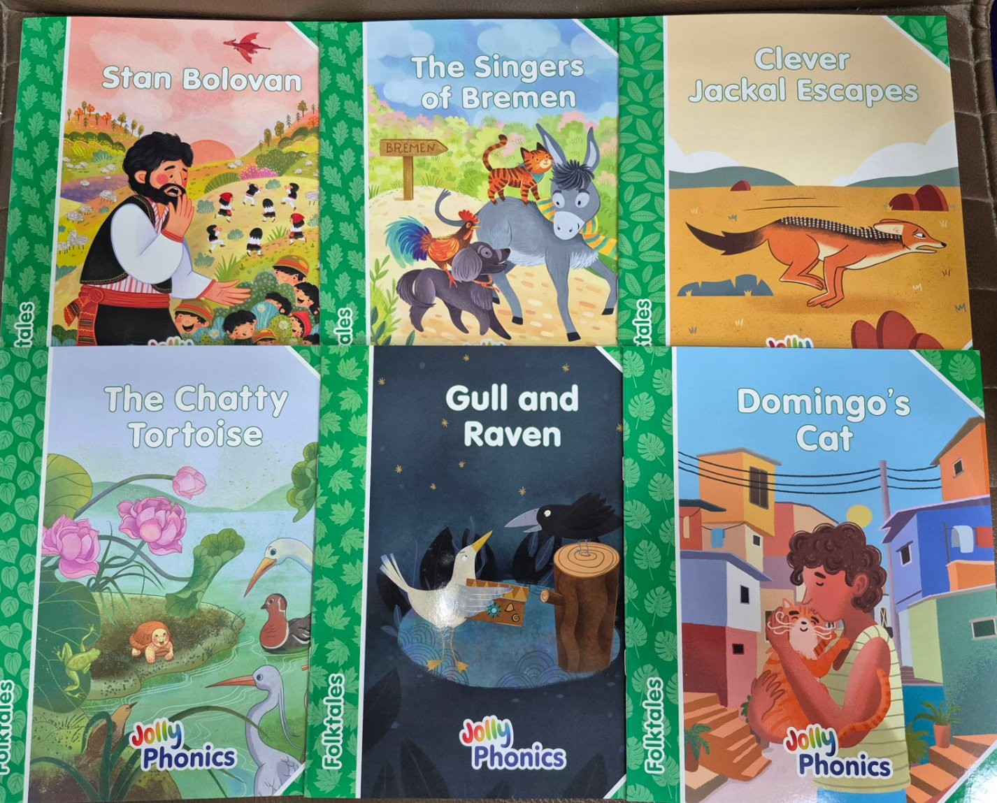 Jolly Phonics Green Folktales Readers, Level 3 (pack of 6): In Precursive letters