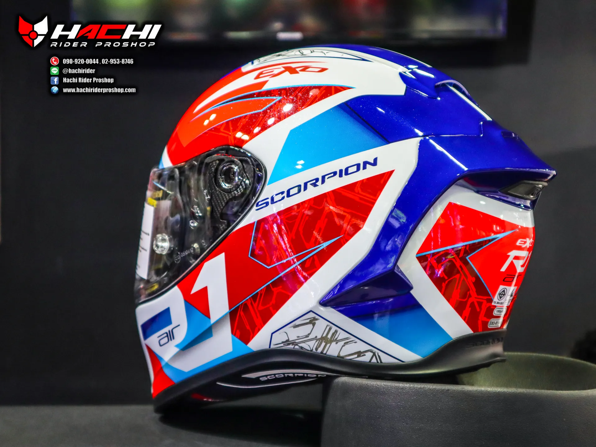 Scorpion exo r1 store air infini helmet