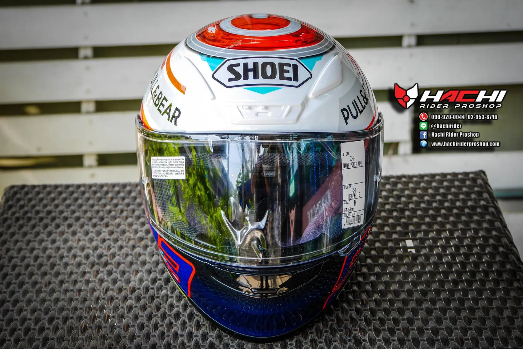 Z-7 MARQUEZ POWER UP！ Lサイズ ヘルメット Webike | SHOEI ショウエイ Z-7 MARQUEZ POWER UP！［ゼット-セブン