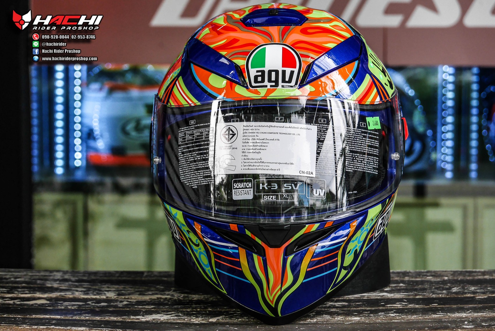 AGV 輝い K-3 FIVE CONTINENTS サイズL バレンティーノ・ロッシ