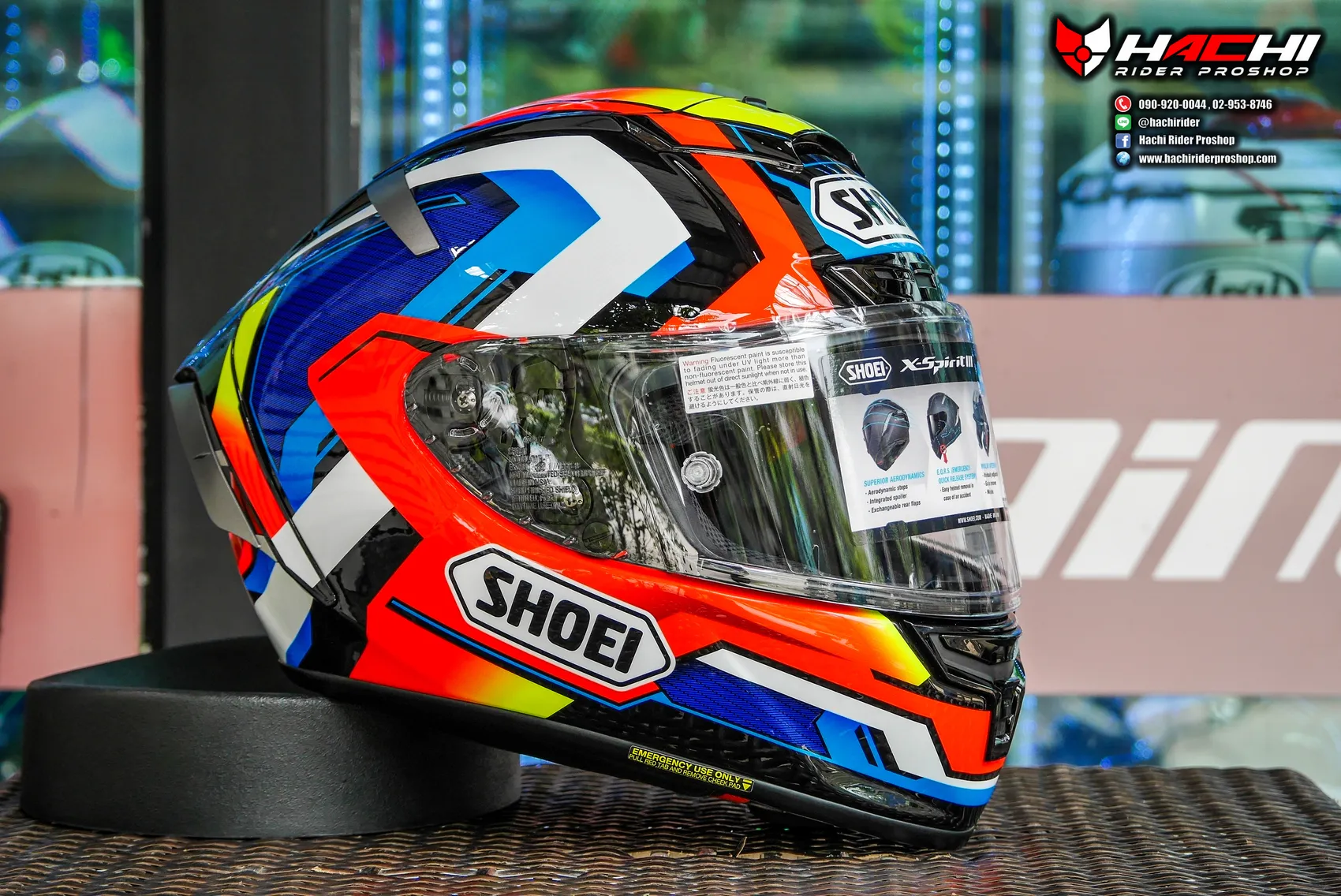 SHOEI X SPIRIT3 Brink Red Blue