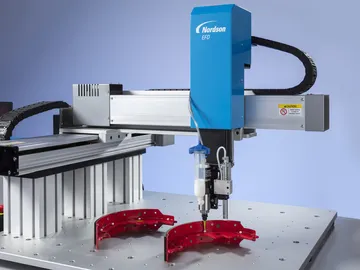 Nordson-EFD-GVSeries-725D-Dispensing-Grease-on-Automotive-Brake-Caliper