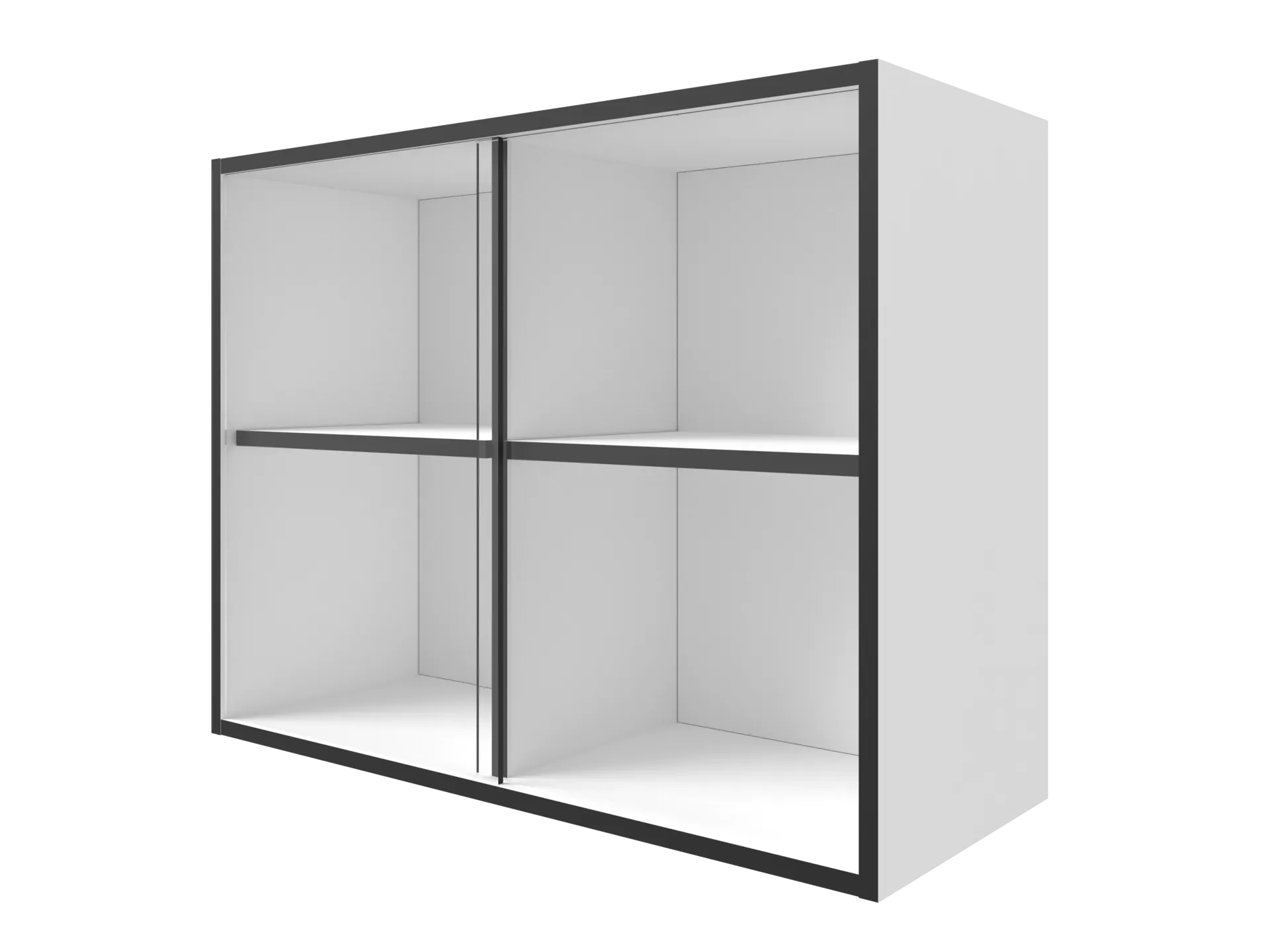 TwinWallUpperCabinetW800D300H600GlassDoor