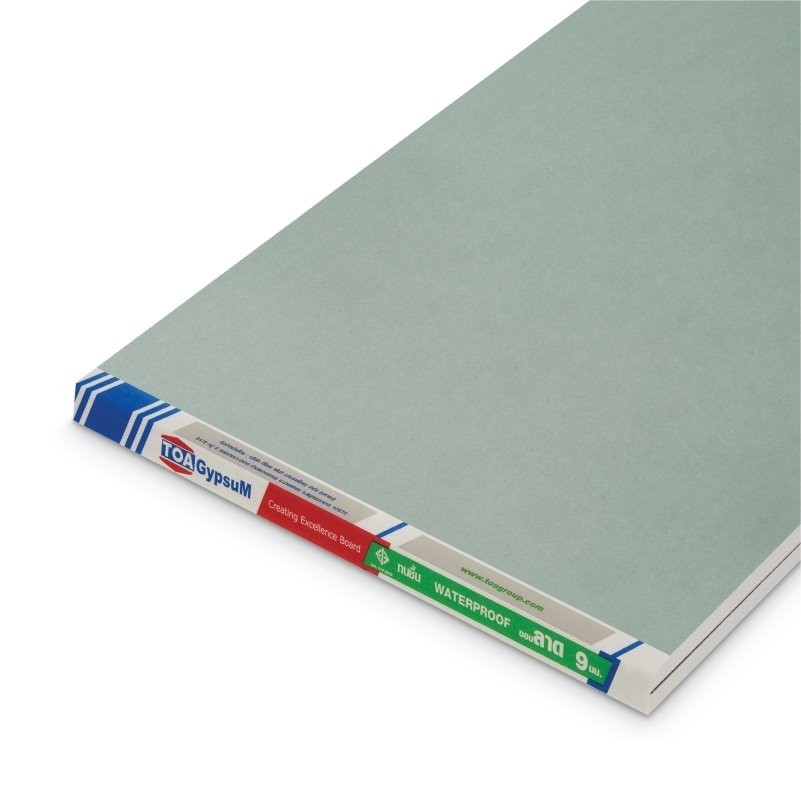 แผ่นยิปซั่ม TOA ทนชื้น 0.9x1200x2400มม ขอบลาด