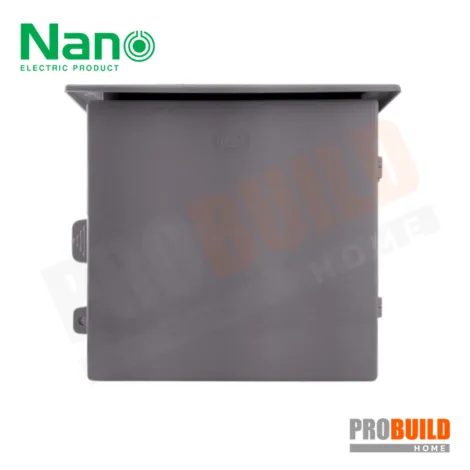 ตู้พลาสติกกันฝนมีหลังคาNANOสีเทา102(11