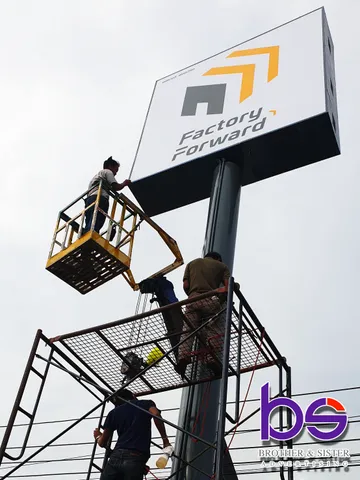 ป้ายกล่องไฟเสาเดียวFF-4