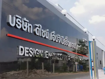 ป้ายหน้าทางเข้าบริษัท