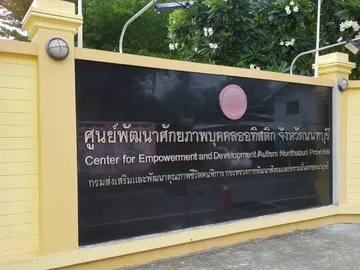 ป้ายหน้าทางเข้าหน่วยงาน