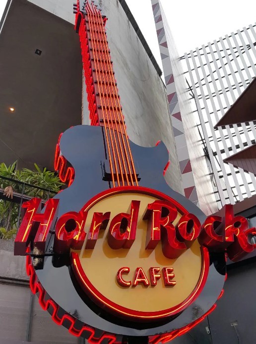 ป้ายร้านอาหารHardRock