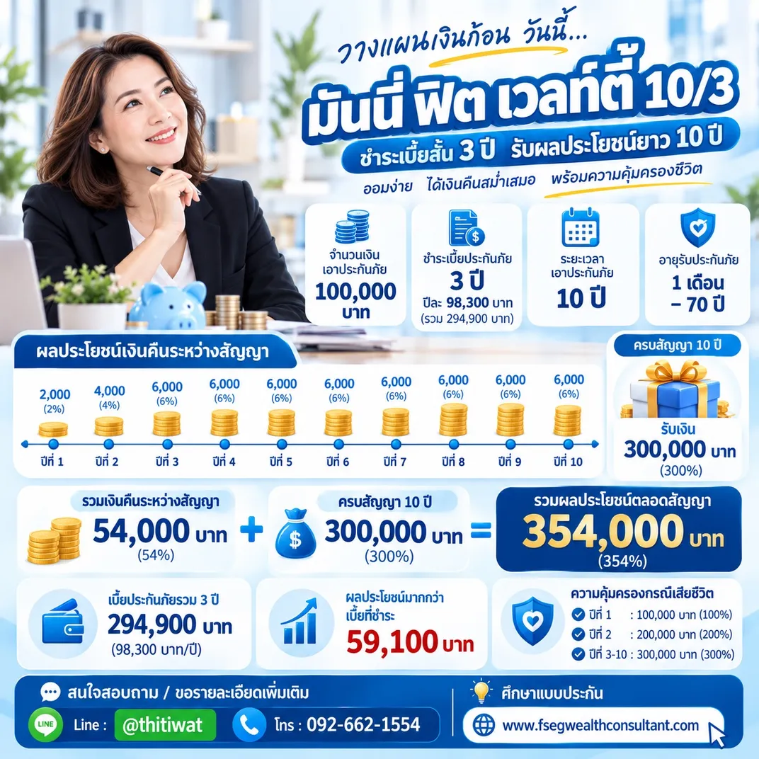มันนี่ ฟิต เวลท์ตี้ 10:3