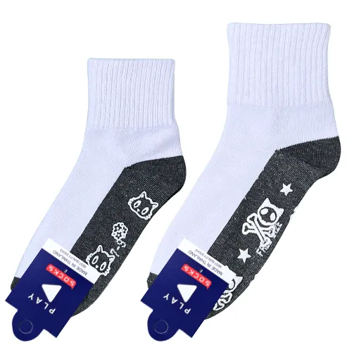 นักเรียน-PlaySocks-ขาวพื้นเทา-กันลื่น-ปก