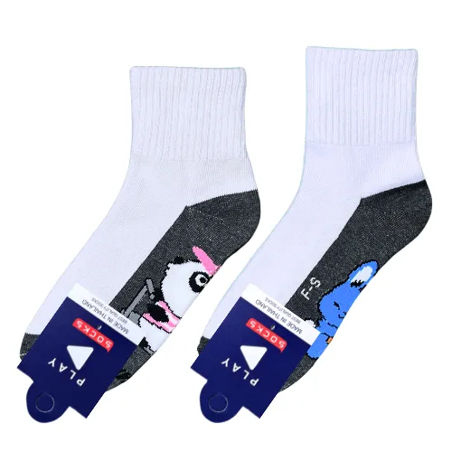 นักเรียน-PlaySocks-ขาวพื้นเทา-การ์ตูน-ปก