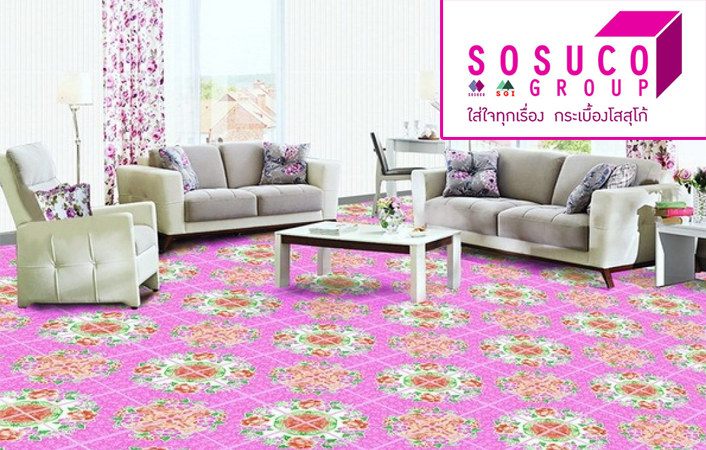 กระเบื้องพื้นsosuco12x12cm
