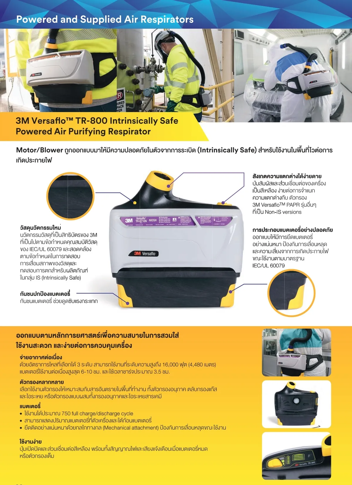 3MversafloTR-800intrinsicallysafepoweredairpurifyingrespirator