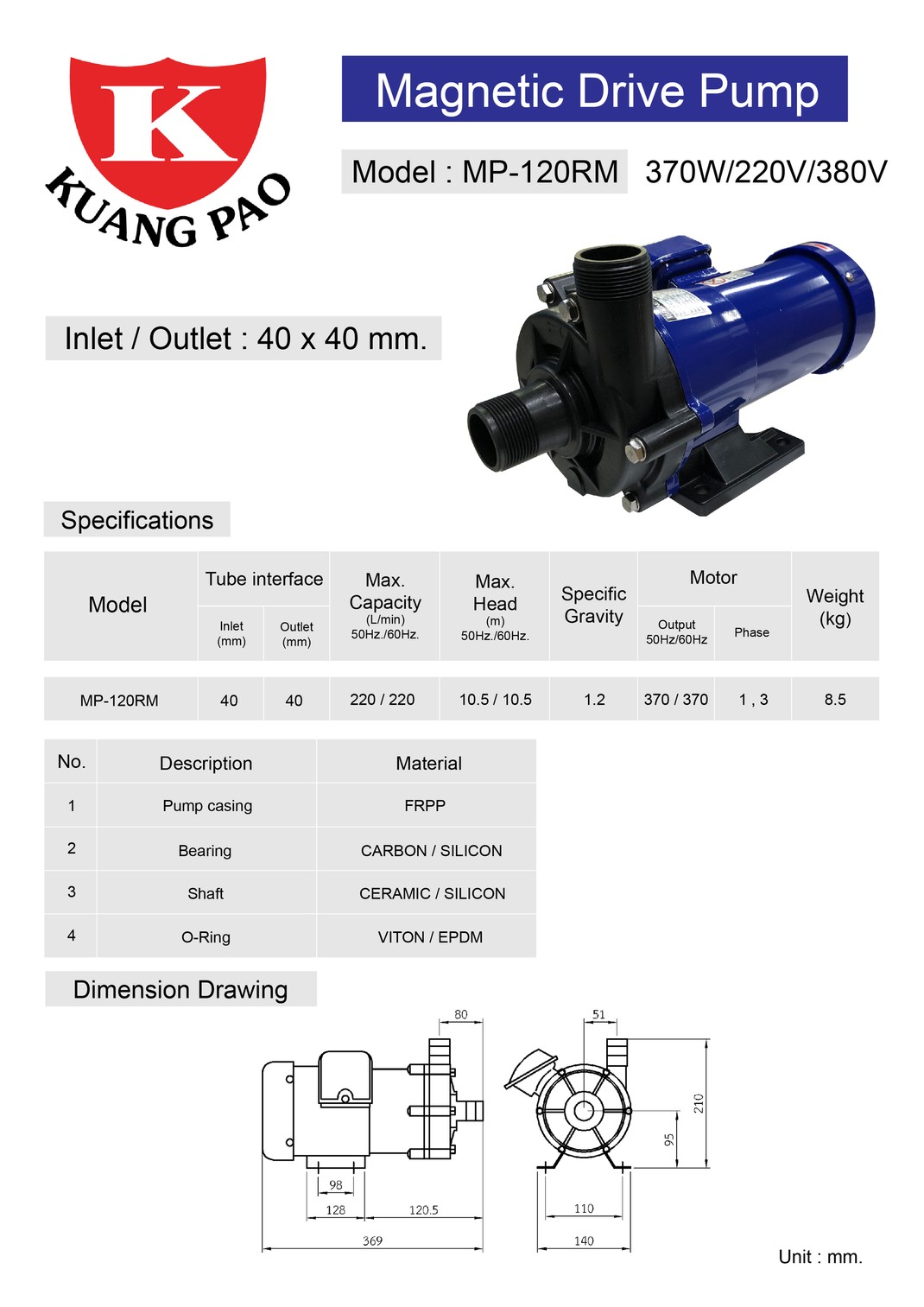 MP-120RM370W-220V-380V