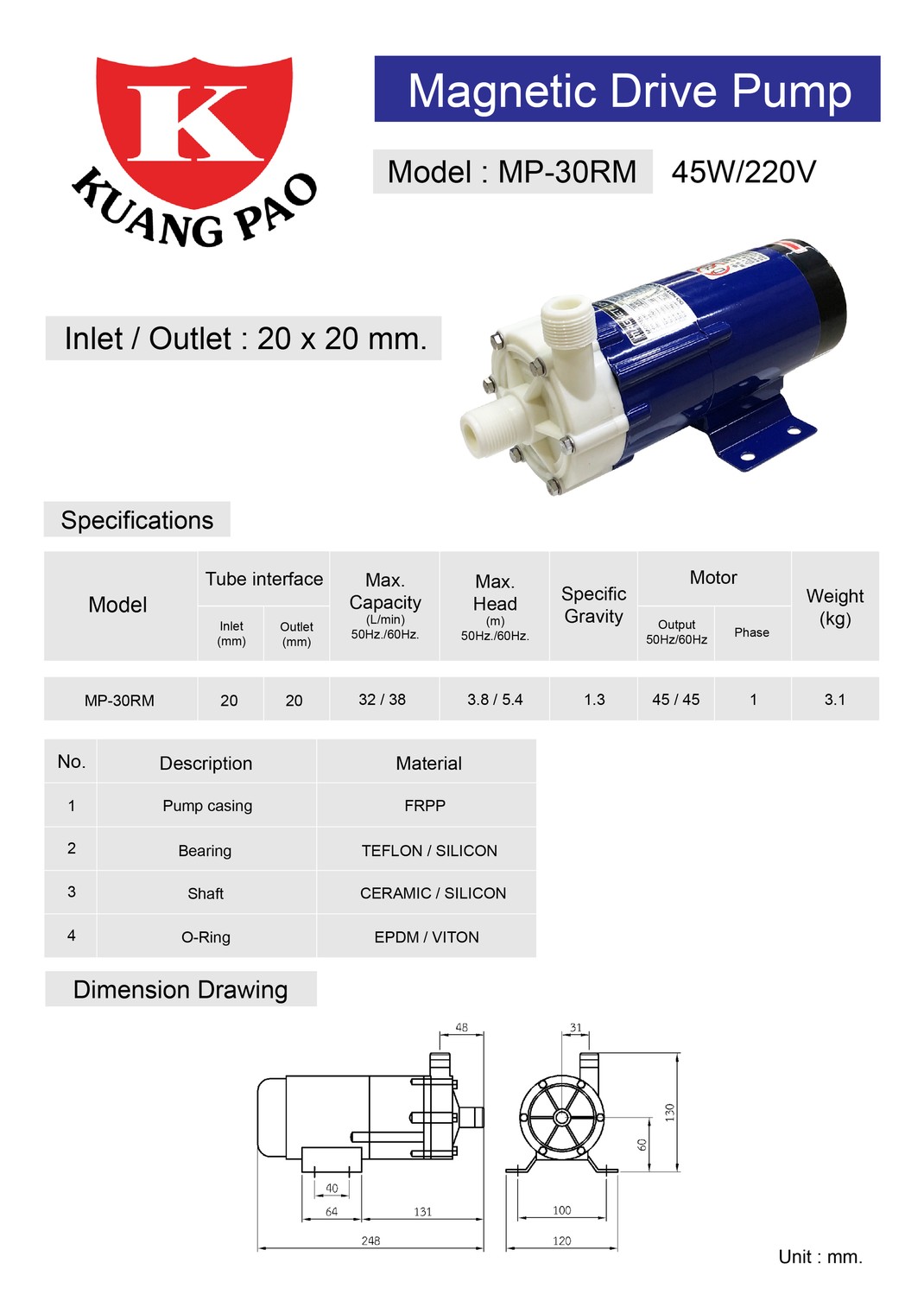 MP-30RM45W-220V