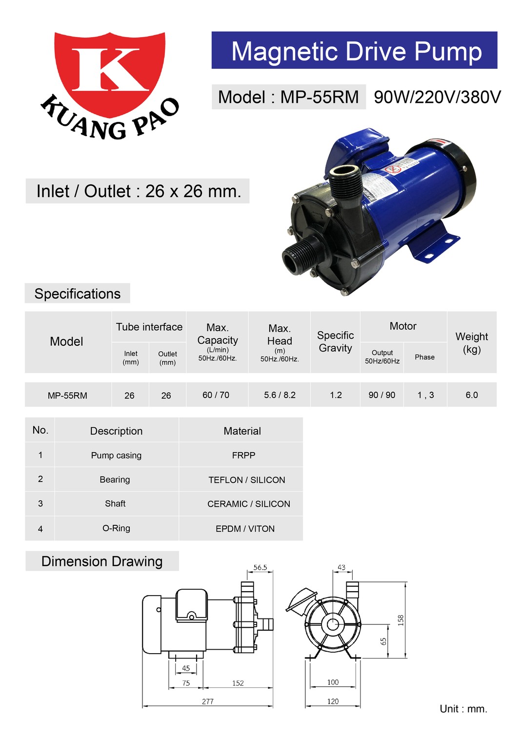 MP-55RM90W220V-380V