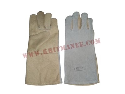 A022-ถุงมือหนังทนความร้อน13นิ้วหน้าเบาะหลังท้อง