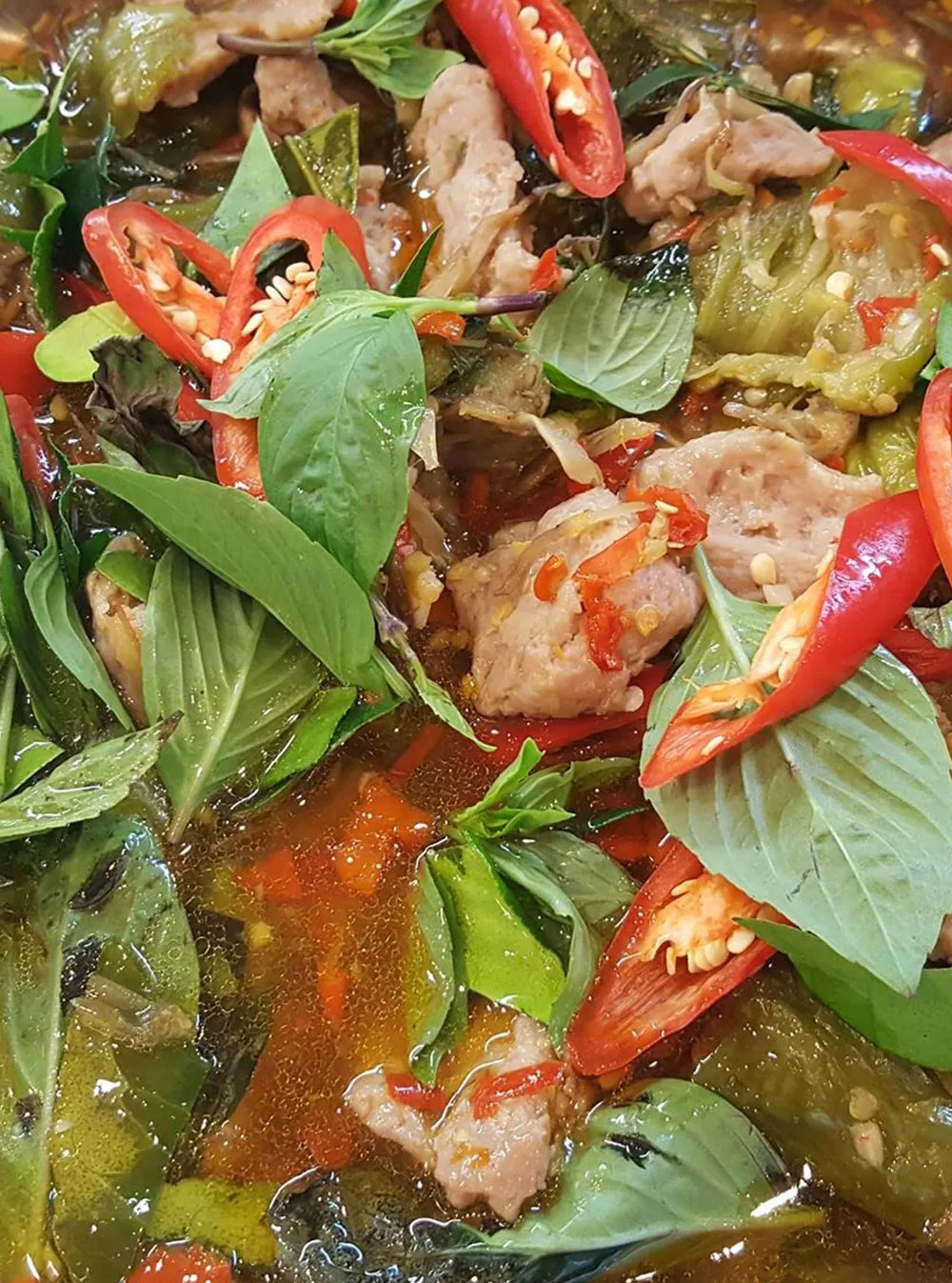 Hormokpuddingผัดมะเขือยาว