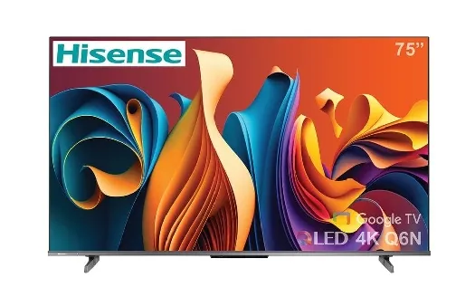 HISENSE TV 75 นิ้ว รุ่น 75Q6N Google 4K UHD QLED ทีวี 75Q6N ปี 2024