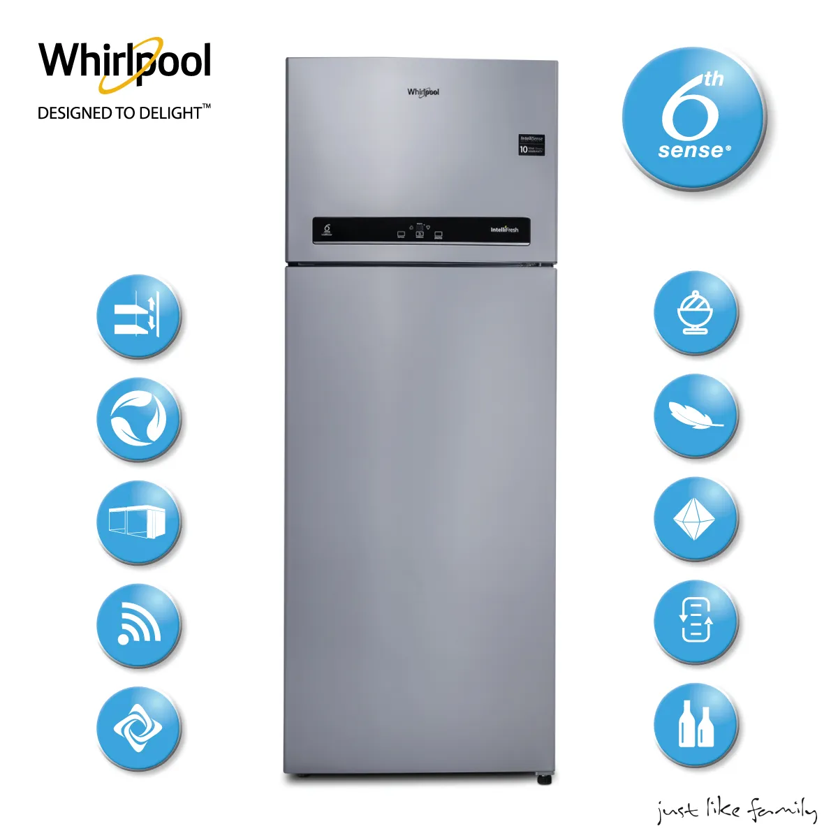 Whirlpool fridge clearance freezer 6th sense