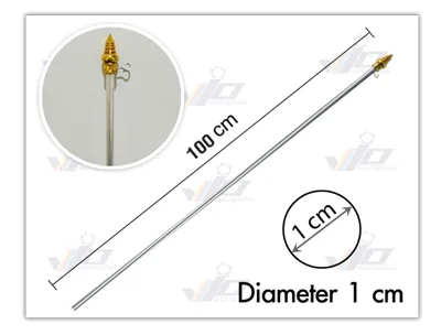 F0421เสาอลูพร้อมหัวบัว100cm