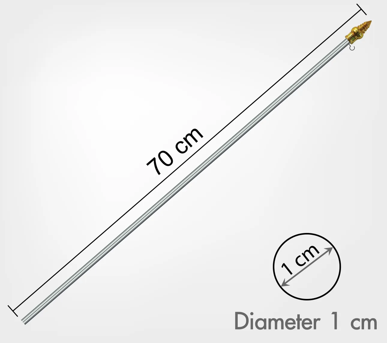 ก้านอลูมิเนียม70cm