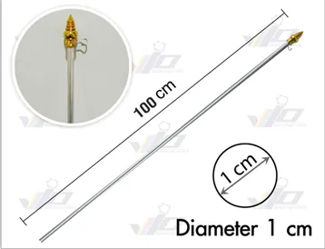 ก้านอลูมิเนียมหัวบัวสีทอง-100-cm
