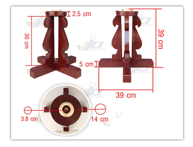 ฐานเสารูปดอกรัก-ขนาด-16-นิ้ว-สีน้ำตาล