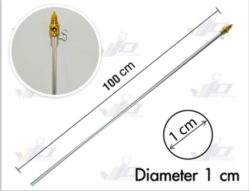 ก้านอลูมิเนียมหัวบัวสีทอง-100-cm