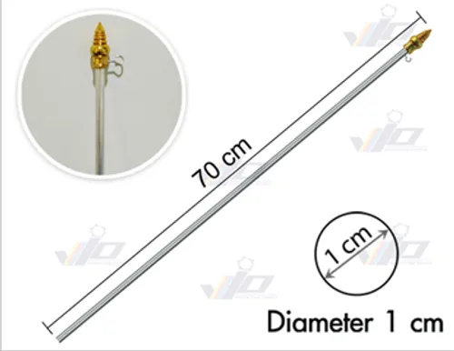 ก้านอลูมิเนียมหัวบัวสีทอง-70-cm