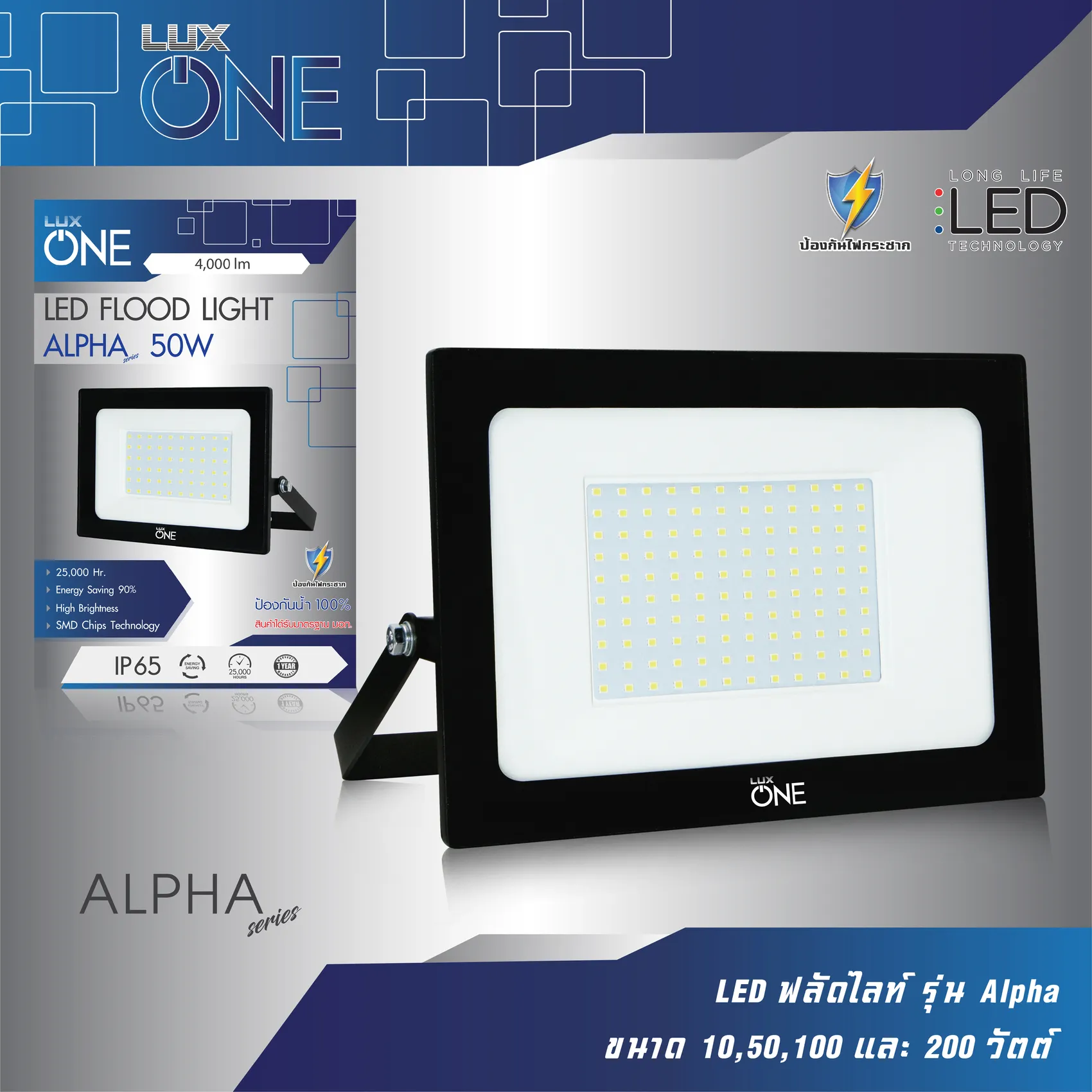 LEDฟลัดไลท์รุ่นAlpha10W,50W,100W,200W-01