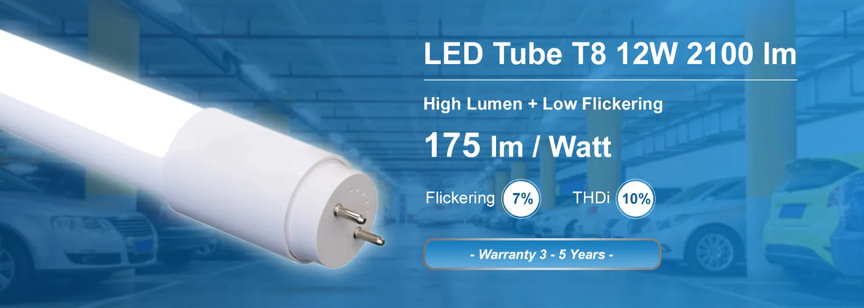 LED Tube T5 20W 120cm - High Output 175lm per Watt