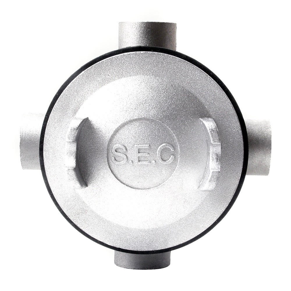 RAIN TIGHT JUNCTION BOX 4- WAY บ้อกซ์กลมกันน้ำ 4 ทาง S.E.C.