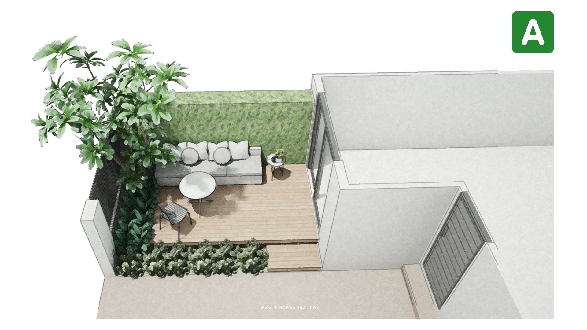 แบบสวน Townhouse/Townhome