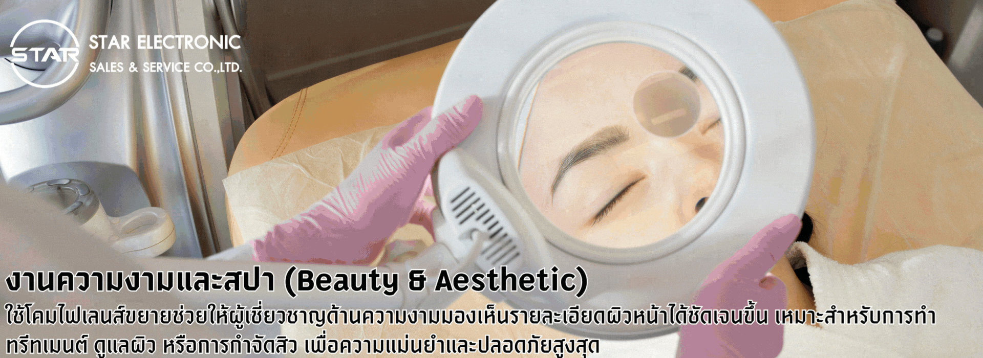 แบนเนอร์โคมไฟเลนส์ขยาย