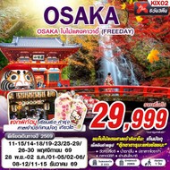 ทัวร์ญี่ปุ่น OSAKA ใบไม้แดงคาวาอี้ 5D3N - KIX02